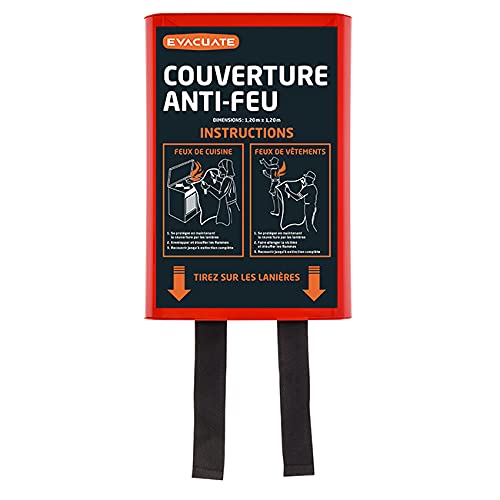 EVACUATE Couverture anti-feu 1,20x1,20 M