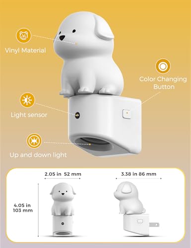 L LOHAS LED Night Light for Kids, 3D Dog Night Light Plug in - image 7