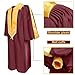 Herrenbek Unisex Choir Robe with Gold Satin Stole for Church