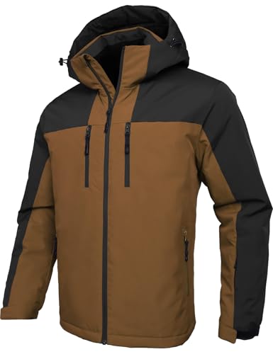 GEMYSE Men's Waterproof Ski Jacket with Multi-Pockets
