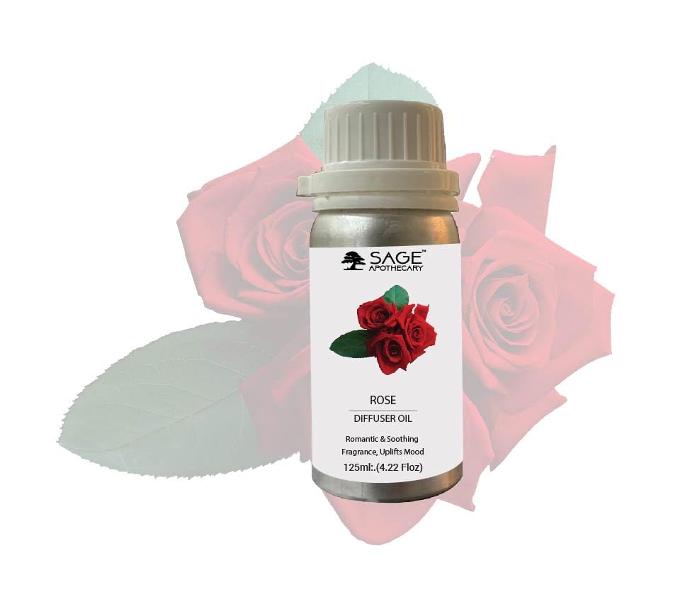 Image of Sage Apothecary Diffuser Oil for Relaxation, Calm Mood, 125 ml (125 ml, Rose)