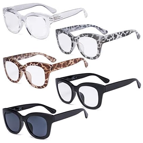 Eyekepper 5 Pack Oversized Reading Glasses - Retro Readers for Women Reading +2.25 Cover