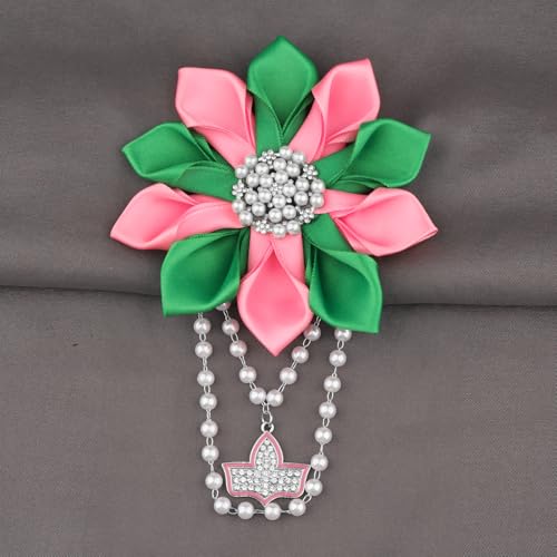 Image of POTIY Pink and Green Sorority Gift Pink Green Brooch Pin Graduation Gifts for Women