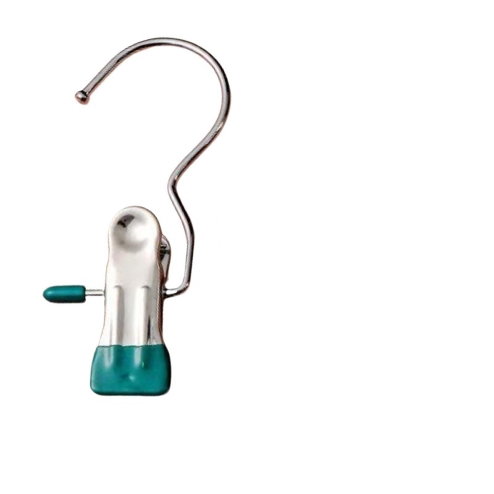20pcs Boot Hanger Rotating Portable Space Saving Single Clips Stainless Steel Hanging Hold Clip For Closet Travel For Home(Green)