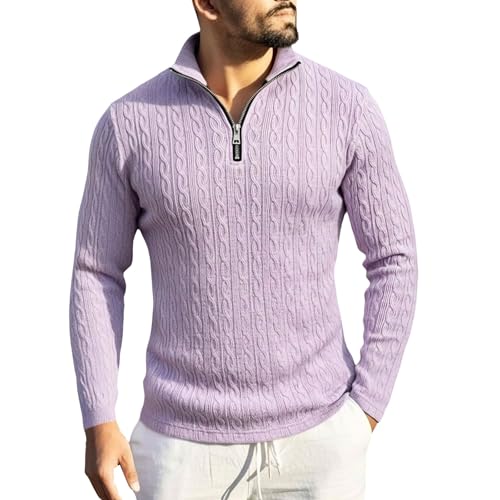 Chandail en tricot pour homme course à pied tennis et entraînement zippé
