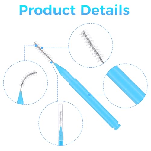 Image of 100 Pcs Interdental Brushes, 4 Sizes Braces Flossers for Cleaner | Braces Brush Soft Dental Brushe Toothpicks Dental Floss Picks Dental for Brace Oral Cleaning(5 Colors)