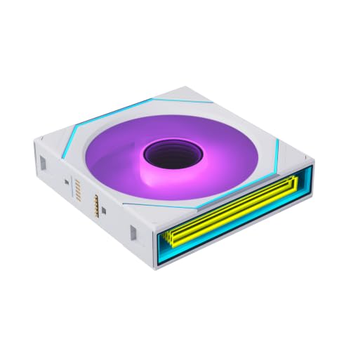 Image of Lian Li UNI Fan SL-INF Flex 120mm Normal Blade (NOT Reverse) ARGB Fan, Single Pack, Infinity Mirror, Controller Not Included, White (12SLIN1F1W)