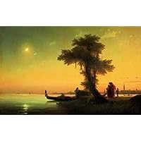 Amazon.co.jp: キャンバス上の絵画 - 7 つの有名な芸術油絵 - 海