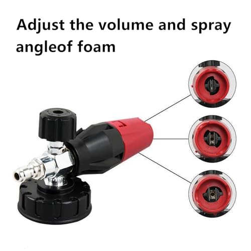 Image of Sooprinse Foam Cannon Kit with Pressure Washer Short Gun, 1 L Snow Foam Lance with 1 /4 Inch Quick Connector, Foam Blaster with Pressure Washer Gun,4000 PSI, Black