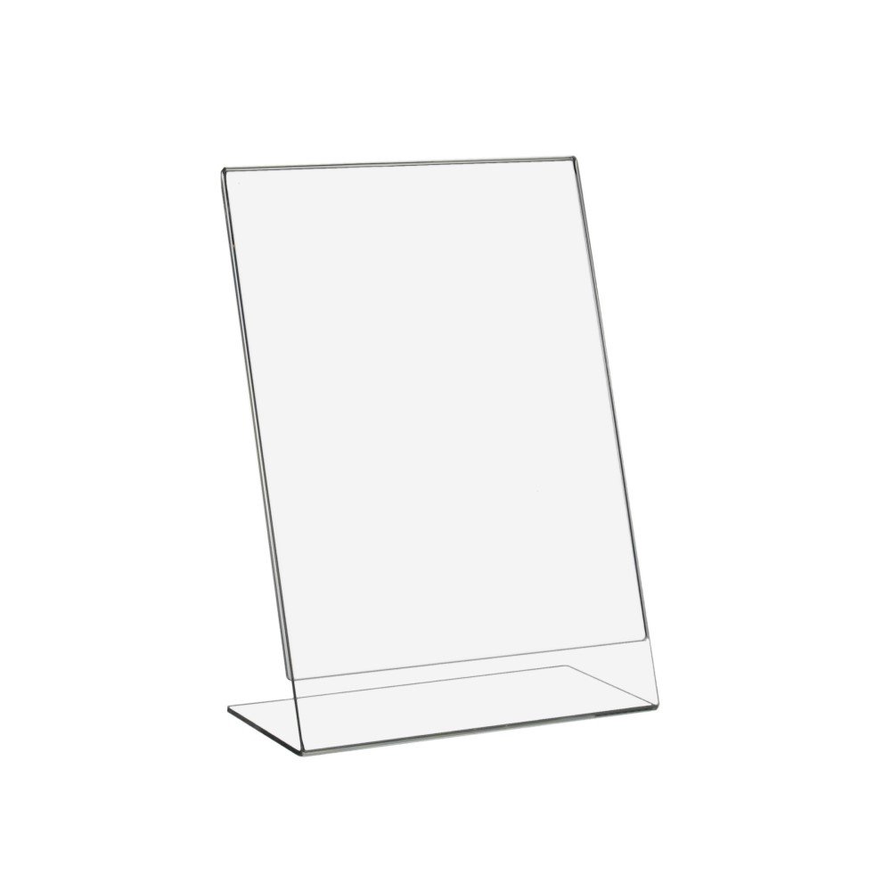 Zeigis 10 Stück DIN A5 L-Ständer/Werbeaufsteller im Hochformat Acrylglas | 10er Set, L-Ständer, Echtes Acrylglas, Glasklar, Mit Schutzfolie, Made in Germany, Sicherer Stand, Einfacher Blattwechsel