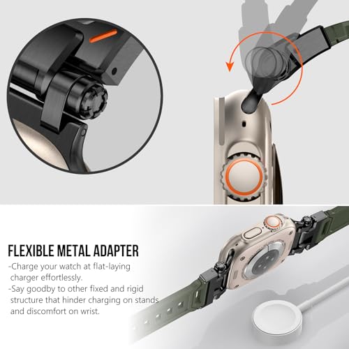 Image of KADES Rugged TPU Sport Band for Apple Watch Ultra 3 /2 /1 49mm, Metal Connectors for Apple Watch Series 11 /10 /SE3 46mm Series 9 /8 /SE2 /7 /6 /SE /5 /4 /3 /2 /1 45mm /44mm /42mm