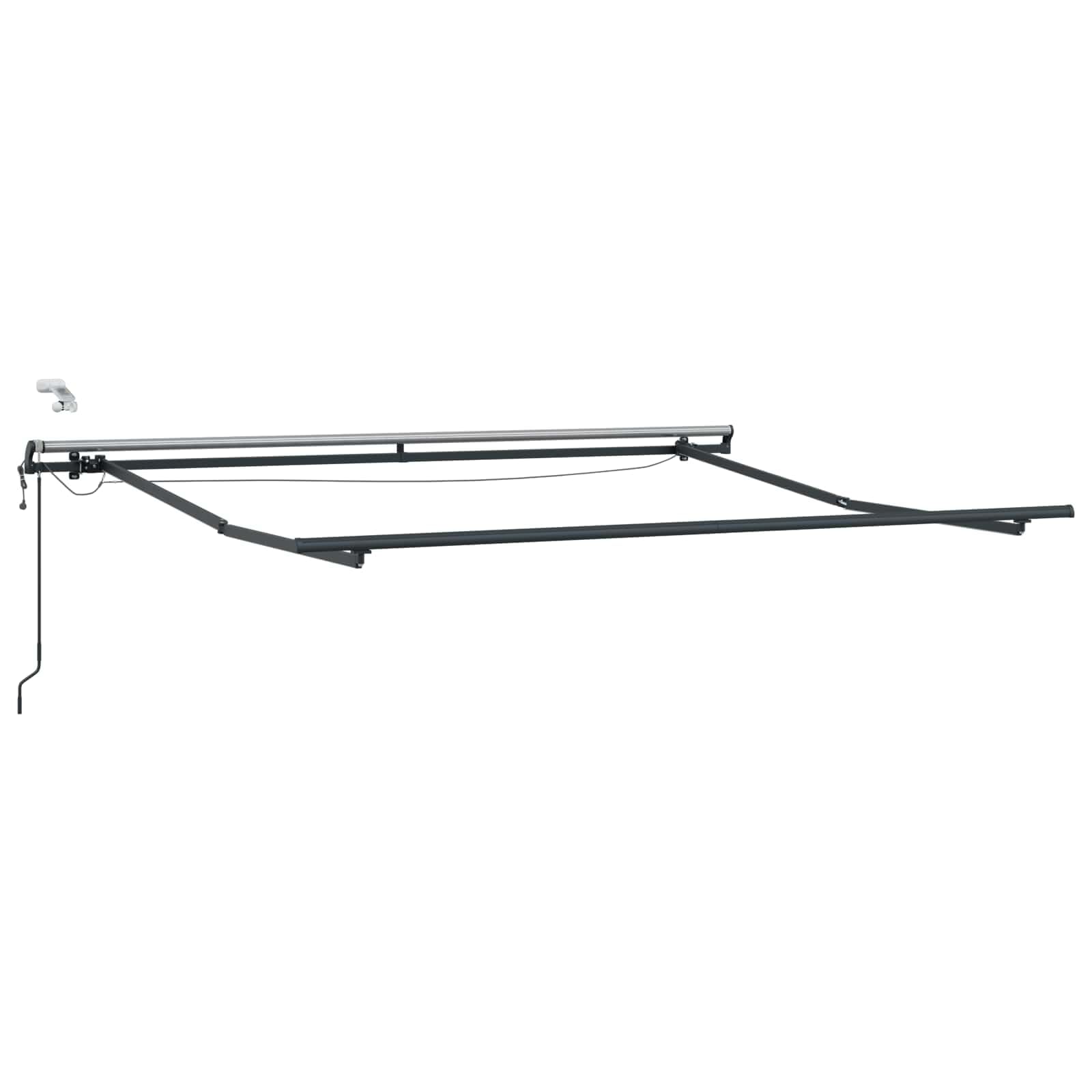 Toldo eléctrico con brazo articulado, 300 x 250 cm, color blanco, toldo motorizado de poliéster, con mando a distancia y sensor de viento, toldo retráctil para balcón, terraza y jardín