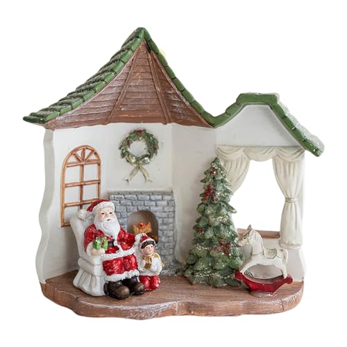 Décoration de Noël maison en résine peinte à la main pour table élégante
