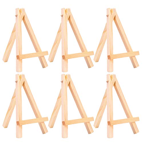 Mini cavalete de madeira da Nuobesty, pequeno cavalete de madeira, triângulo, triângulo, exibição de