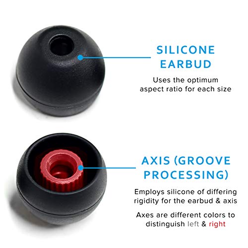 Image of Final Audio Black+Black /Red Silicone Type E Eartips kit with Case and Nozzle Adaptor Compatible With 1More, AKG, Audio-Technica, Beats by Dre, Campfire Audio, Empire Ears, Shure, Sony, Westone (Multi)