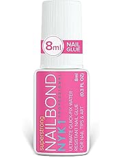 NYK1 Nail Bond Nail Glue Extra Strong with Brush (8ml) Super Strong False Nail Glue For Acrylic Tips Extra Strong Nail Glue Brush On Nail Glue For Stick On Nails Acrylic Nail Glue - Anti Fungal