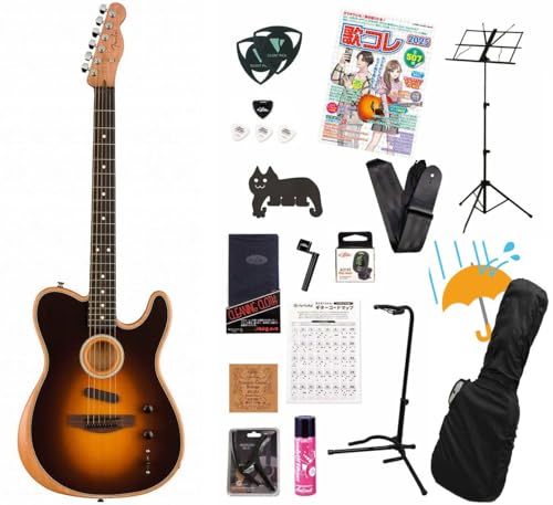 Fender/Acoustasonic Player Telecaster Rosewood Fingerboard Shadow Burst tF_[ARMeĂ񂱐18_S҃ZbgR