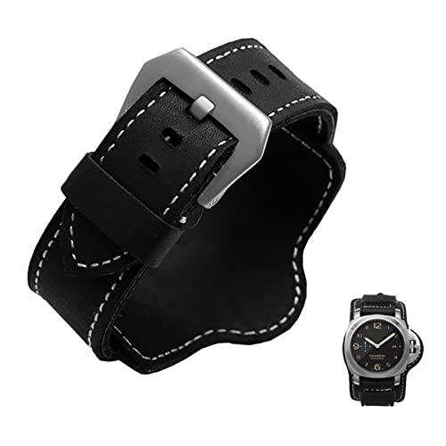 Bracelet montre cuir véritable 24mm pour Panerai PAM 111