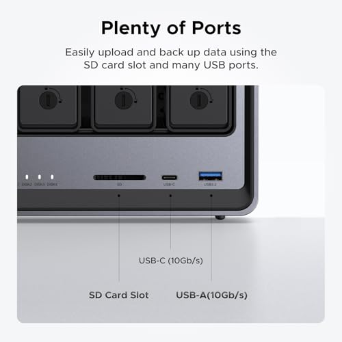 UGREEN NASync DXP4800 4-Bay Desktop NAS, Intel N100 Quad-core CPU, 8GB DDR5 RAM, 32G eMMC, 2 * 2.5GbE, 2 * M.2 NVMe Slots, 4K HDMI, Network Attached Storage (Diskless) - Image 6