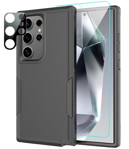 Coque de téléphone Galaxy S24 Ultra noire idéale pour sécuriser vos photos en voyage