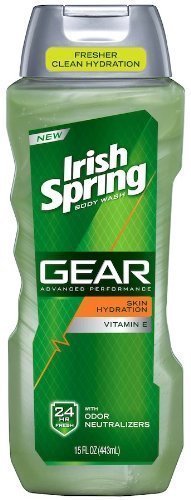 (3 Pack) Irish Spring, Gear Advanced Performance, Hydrating Body Wash with Vitamin E, 15oz (FL) Containers