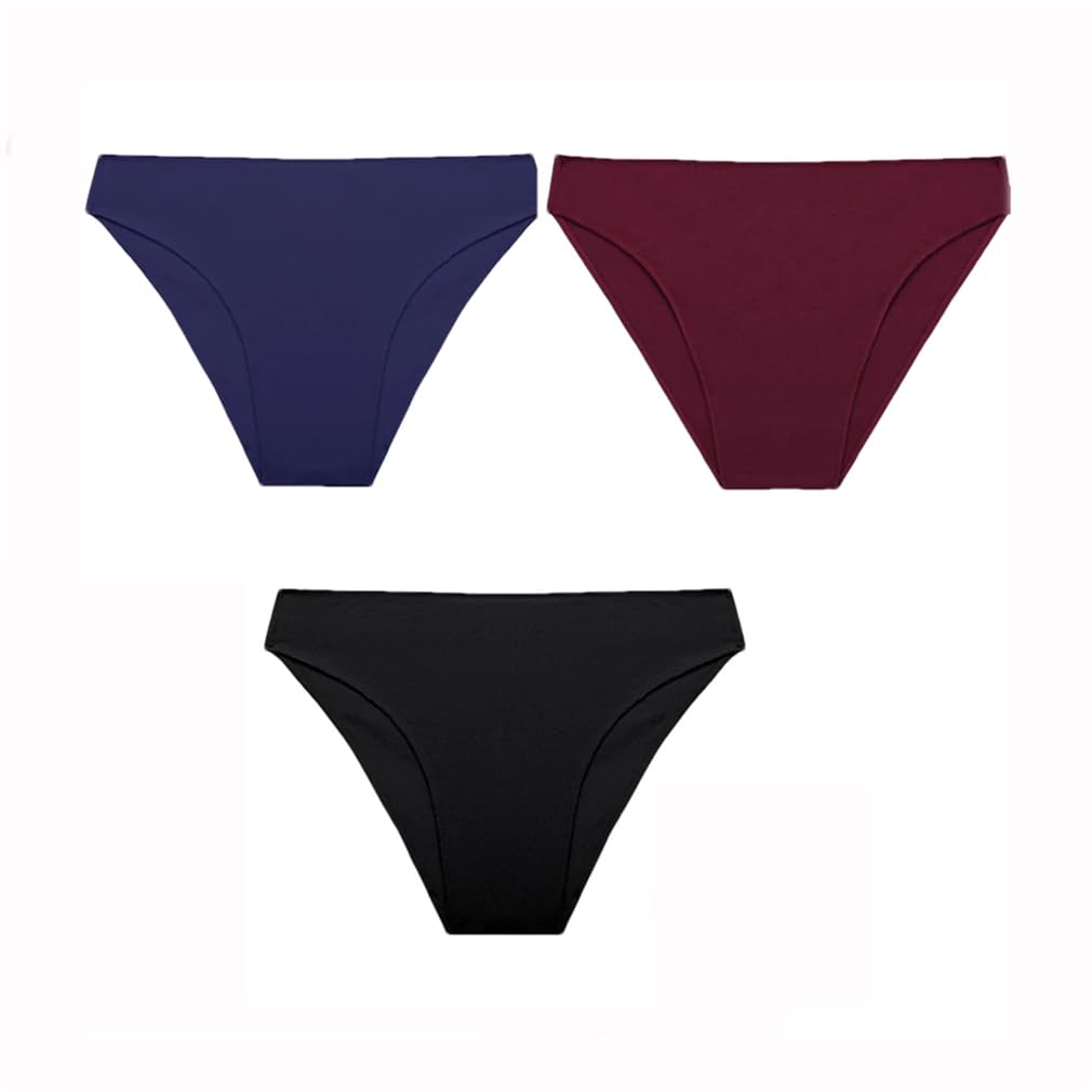 3PCS Set Panties Women Cotton Bikini Panties Woman Underwear Soft Breathable Underpants Solid Colors