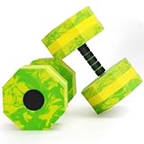 Camouflage Aquatic Dumbbells, Set of 2 Water Aerobic Exercise Foam Dumbbell Pool Resistance, Water Aqua Fitness Barbells Hand Bar Exercises Equipment for Weight Loss
