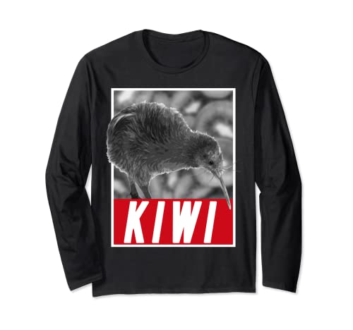 Kiwi Nueva Zelanda Regalos Diseño Gráfico Backpacker Ropa Manga Larga