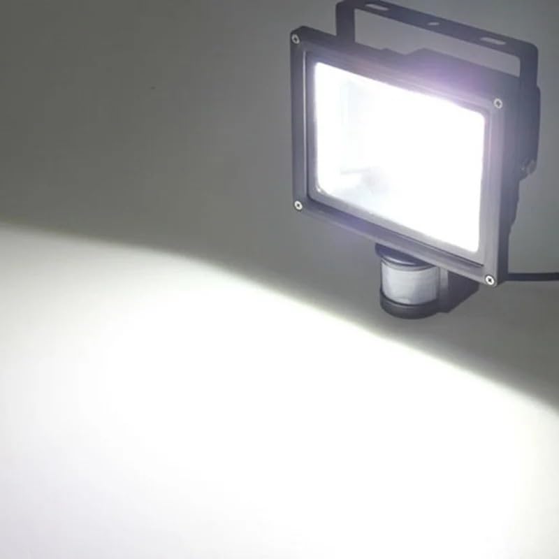Foco Led Exterior, Luz de inundación LED, 10W 20W 30W 50W PIR Luz de inundación al Aire Libre LED Lámpara Impermeable IP65 con Sensor de Movimiento