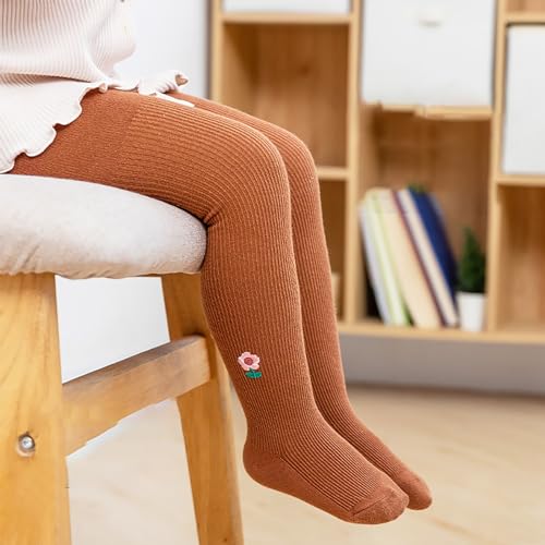 KAGAYD Toddler Little Girls Cotton Tights Footed Thick Winter Cable Knit Legging Bowknot Pantyhose Stocking4