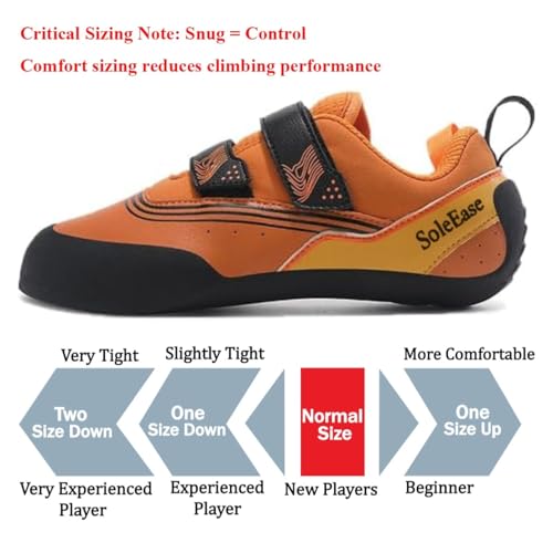 All-Around Mens Womens Climbing Shoes for Sport Climbing and Bouldering (41, Black&Orange)2