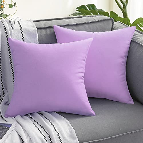 VAKADO Outdoor Waterproof Throw Pillow Covers 26X26 Set of 2 Decorative Purple Patio Furniture Cushion Cases Outside Decor for Couch Garden Bench Porch by VAKADO - Used condition - Image 6