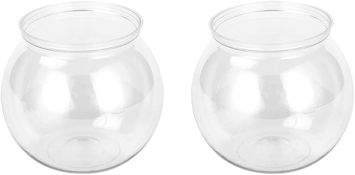 Amazon Ledmomo 2個プラスチック金魚鉢透明ミニ水槽ボウル小金魚タンクラウンド花瓶花植物ポット家庭用テーブルセンターピース Ledmomo 金魚鉢 通販