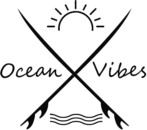 Solenzo - Adhesivo para surf windsurf kite Ocean Vibes (blanco)