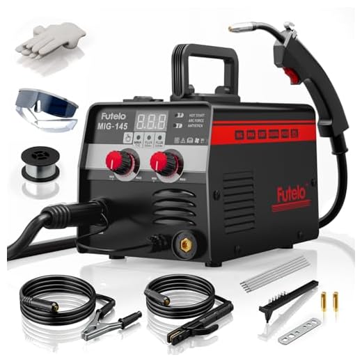 Futelo 145A MIG Welder, 110V 3-in-1 Flux Core Stick Lift TIG, 7.5 lb