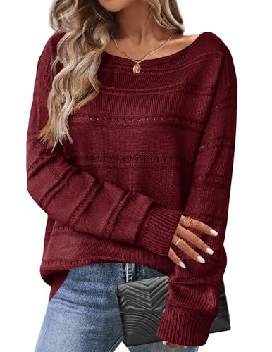 Hotouch Damen Pullover Herbst Rundhals Stricken Pulli Langarmshirt Leicht Sweatshirt Winter Oberteile Hotouch Damen Pullover Herbst Rundhals Stricken Pulli Langarmshirt Leicht Sweatshirt Winter Oberteile