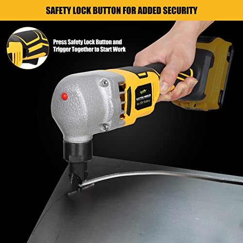 Cordless Nibbler For Dewalt 20V Max Battery, Mellif 18 Gauge Sheet Metal Cutter W/ 1200Rpm Brushless Motor | Replaced Blades For Cutting Stainless Steel, Aluminium, Plastic (Battery Not Included) #TOP3