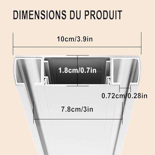 Rail de rideaux double rangée plafond robuste pour séparation - 3