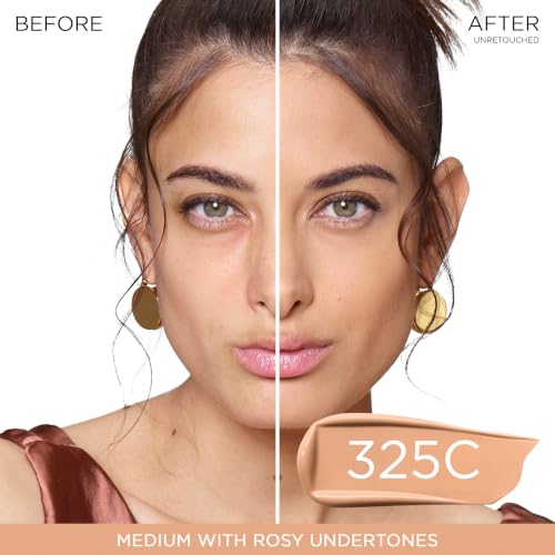 Image of Lancome Teint Idole Ultra Wear Natural Matte Foundation- Longwear, Medium-Full Coverage, Natural Finish, Waterproof & Hydrating - 325C (Medium Skin with Cool /Rosy Undertones), 1 Fl Oz