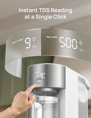 Image of DREO Reverse Osmosis Water Filter Countertop, RO Filtration System, 3:1 Pure to Drain, TDS & Filter Life & 2 Autofill Pitchers, Install-Free, Self-Cleaning Water Purifier, RO Water Filter