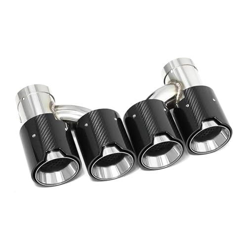 Embout échappement silencieux quad style H carbone brillant 65mm pour BMW F80 M3 F87 M2