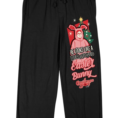 Bioworld A Christmas Story Easter Bunny Men's Black Sleep Pajama Pants2