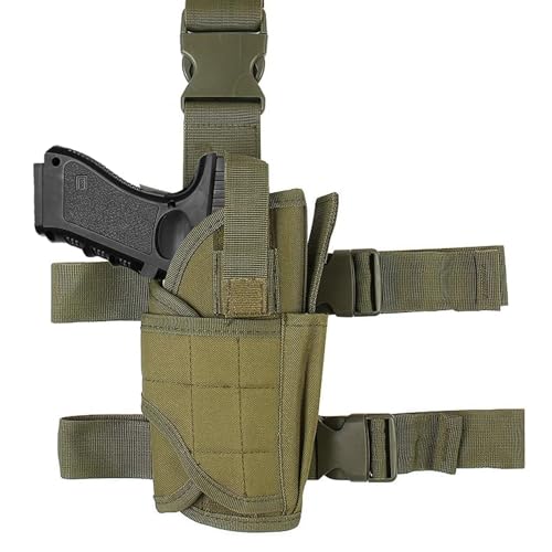 Universal Drop Leg Holster, Tactical Thigh Pistol Gun Holster, Thigh Holster Mag Pouch | Adjustable Gun Holster Fits Any Pistol | Sig, Glock, S&W
