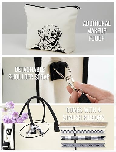 Bolsa tipo Tote de Lona Golden Retriever para Mujeres miniatura 5