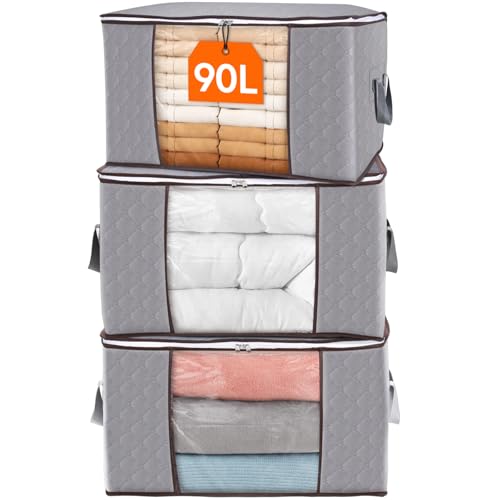 Lifewit 90L Large Storage Bags, Closet Organizers and Storage,...