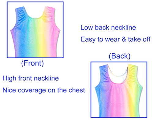 Image of Domusgo Toddler Leotard Gymnastics Long Sleeve, Sparkly Tumbling Dance Leotards for Baby Girls Kids Teens 2-14 Years