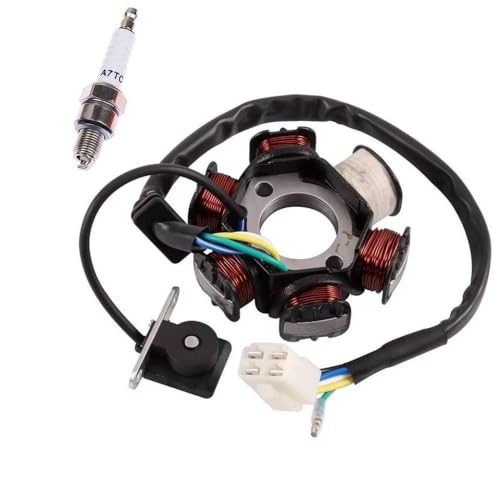 Estator Magneto de 6 bobinas Universal con 5 Cables compatibles con 50cc 70cc 90cc 110cc 125cc ATV Dirt Bikes Go Karts Choppers and Motorcycles