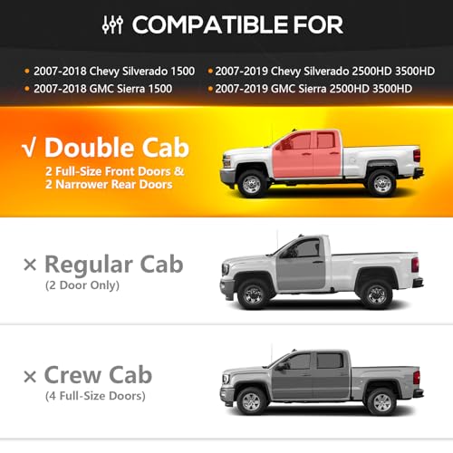 Estribos laterales para Chevrolet Silverado y GMC Sierra miniatura 2