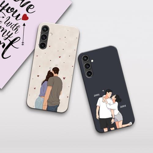 Image of COLORflow Back Cover Compatible with Samsung Galaxy S23 FE 5G | Love Connection Couple Customized Back Cover Compatible with Samsung Galaxy S23 FE 5G