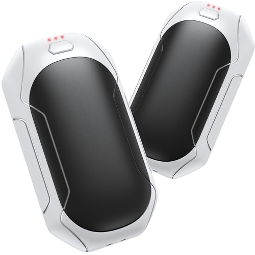 2 Packs Calentador de Manos Recargable, 4000mah Calienta Manos de Bolsillo Magnético, Portátil de Bolsillo Calor con 3 Modos 40-55°C, Regalo de Invierno, Golf, Camping, Senderismo, Perro Caminando